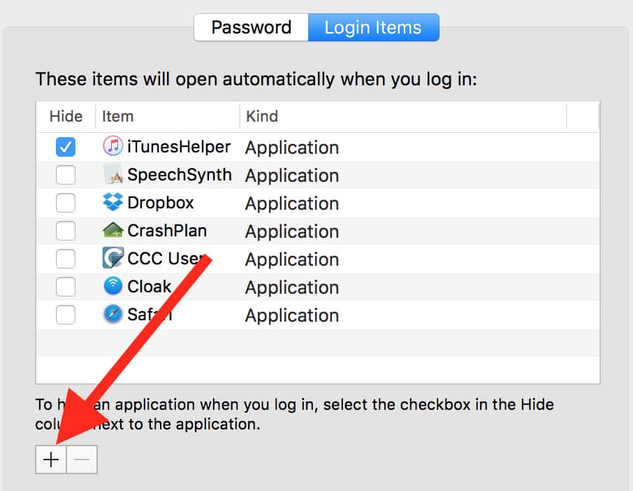 to open automatically when you log into your Mac OS X: Opening an App When You Log In