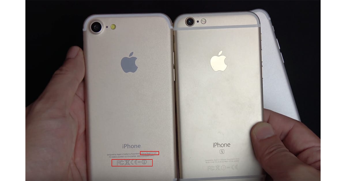 Número de modelo de iPhone 7 falso