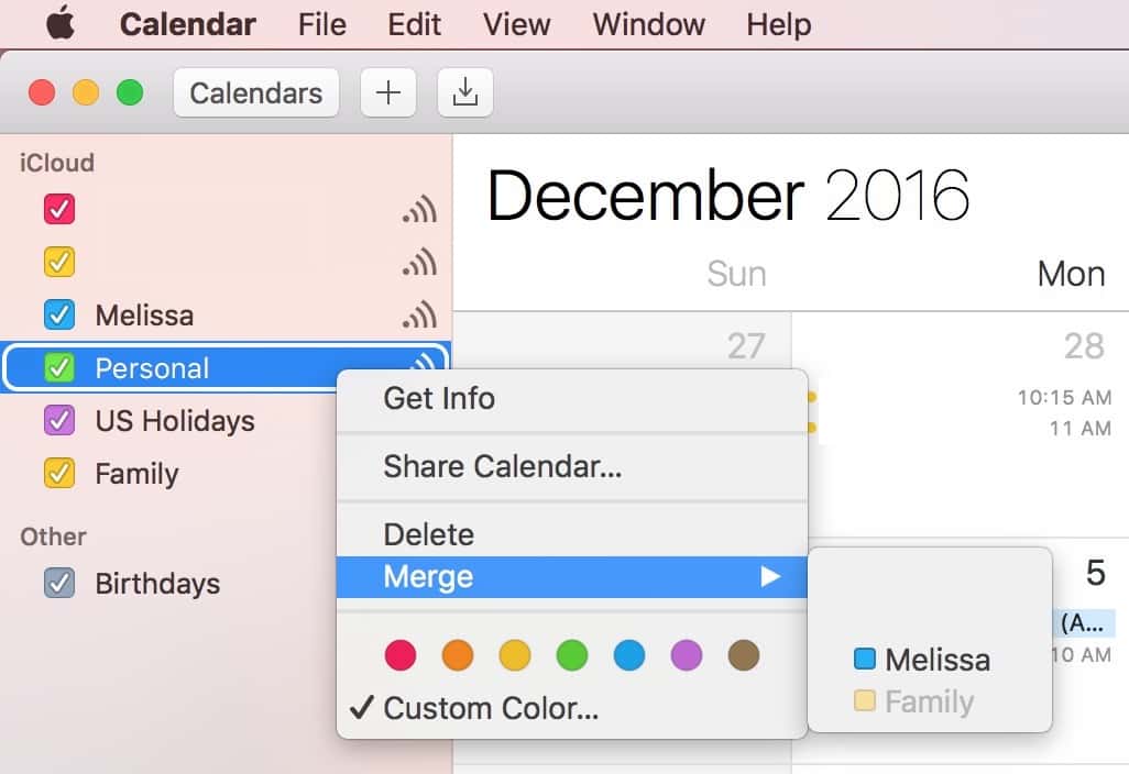 wrote a tip about how to merge calendars on your Mac macOS: Merging Calendars