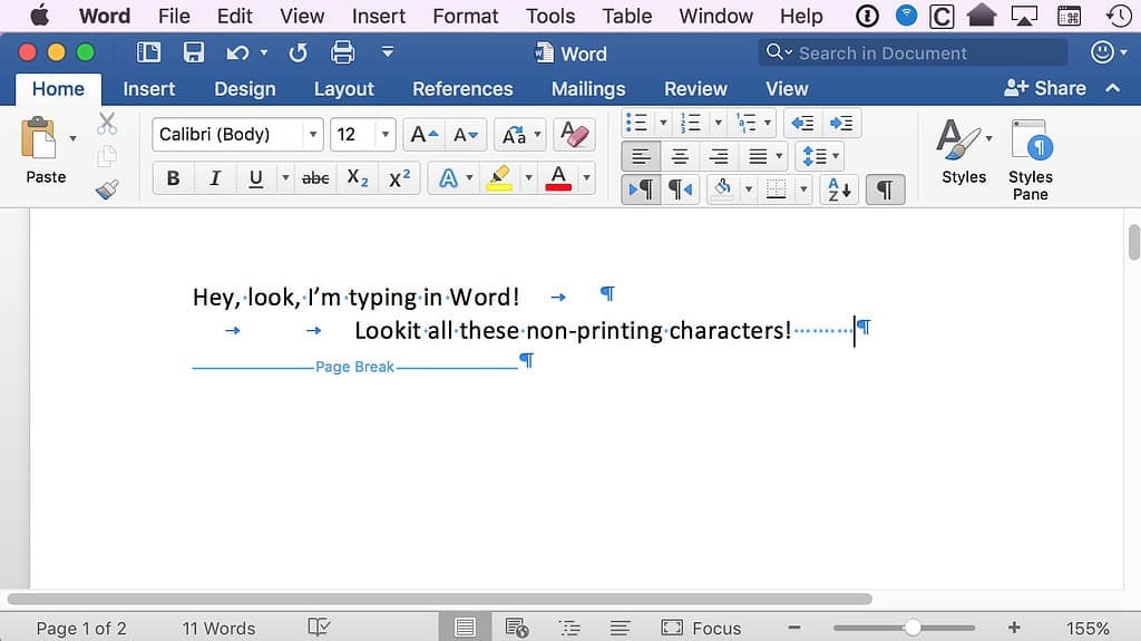 Word for Mac: Viewing Nonprinting Characters- The Mac Observer