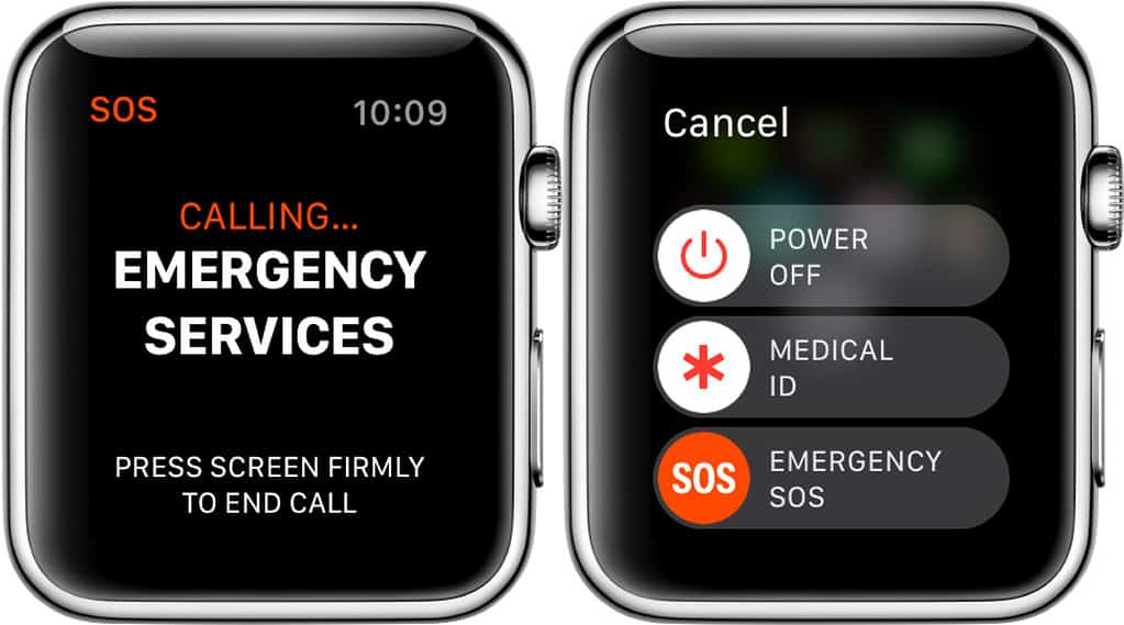 What Apple Watch emergency sos looks like.