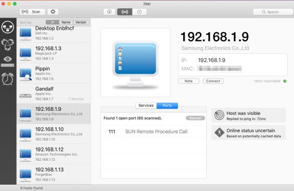 inet network scanner for mac review