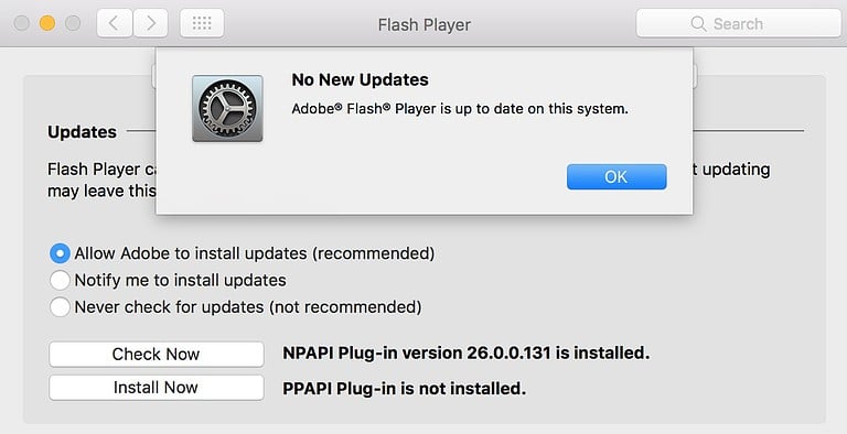 update flash mac