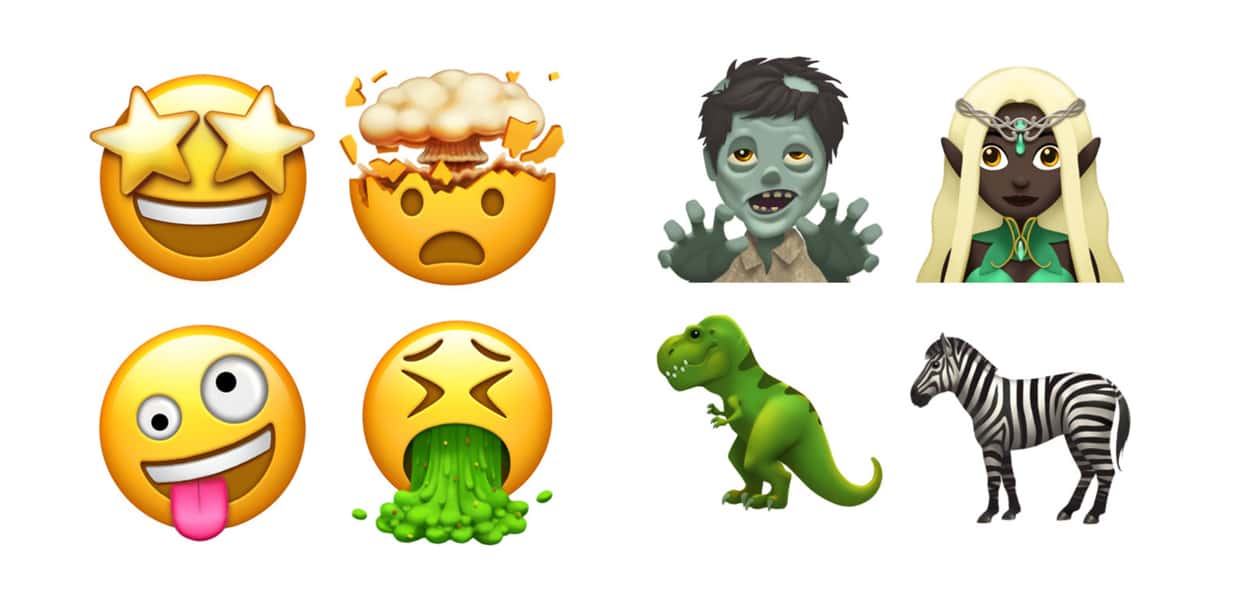 Image of new emojis. 