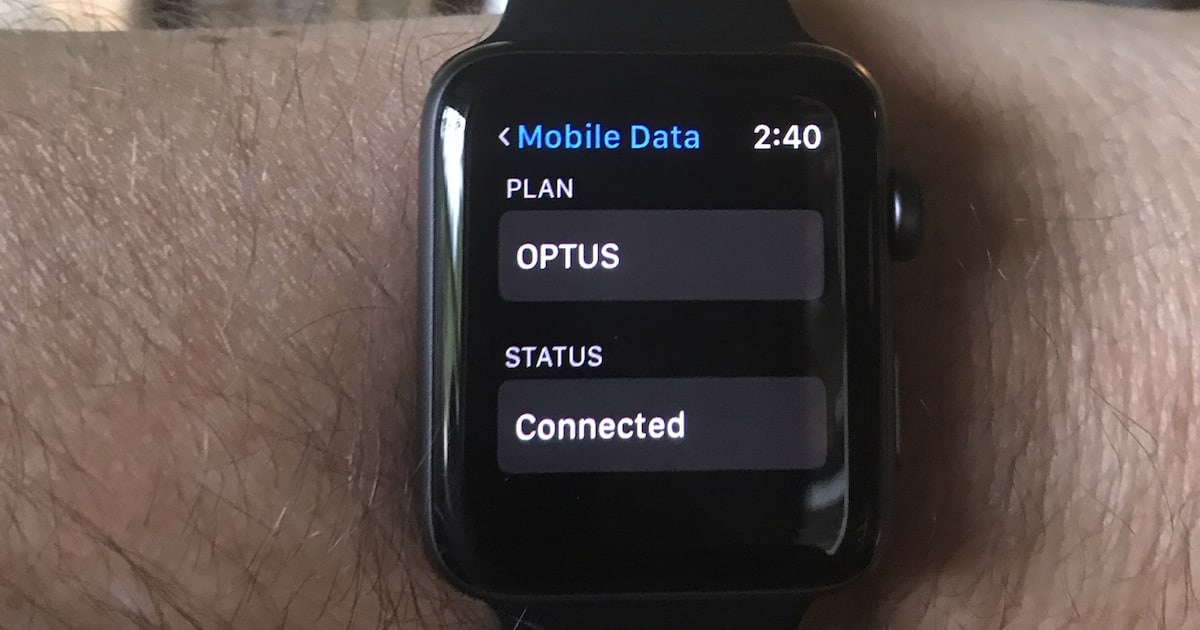 apple watch cellular data