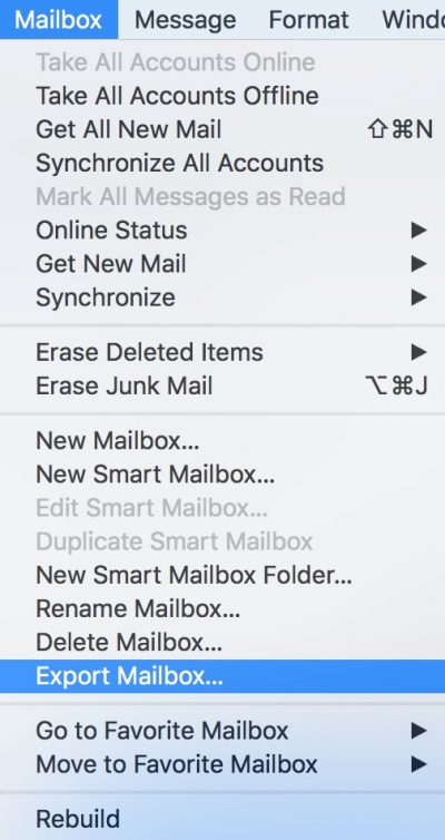 hide archive mac mail