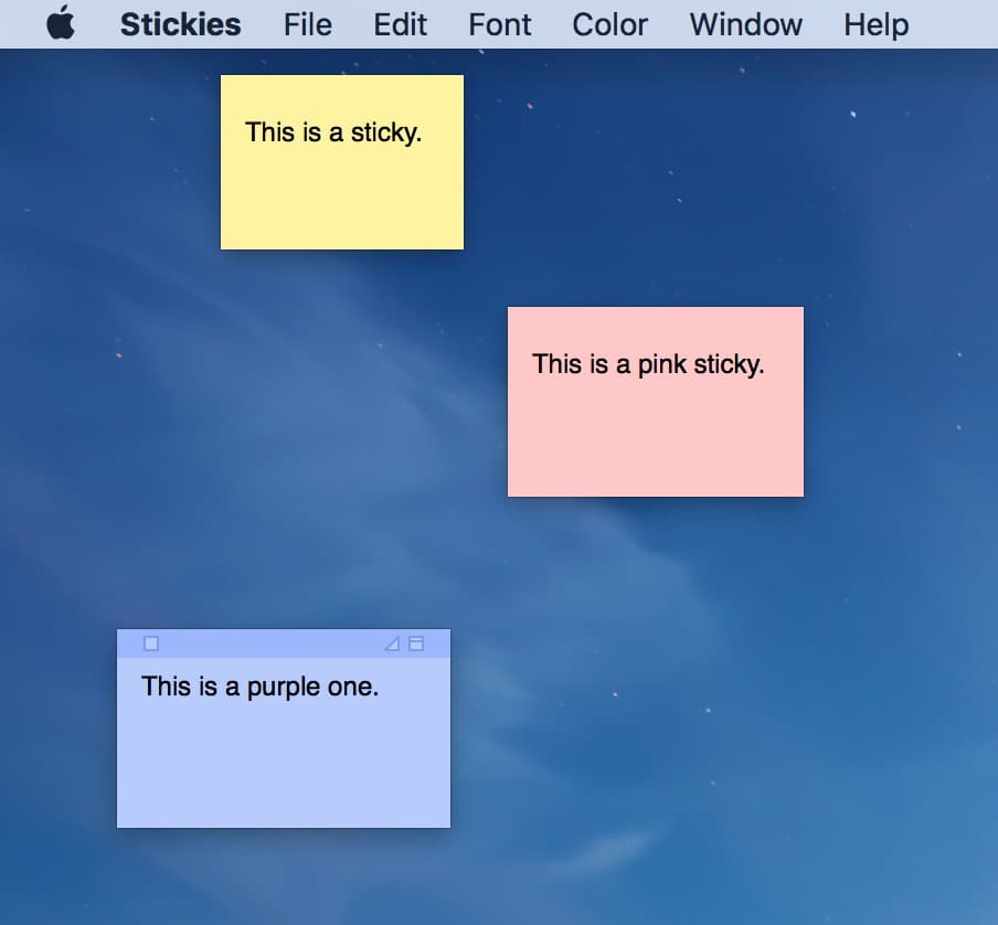 sticky notes for macbook pro