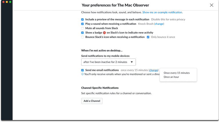 mac slack notifications
