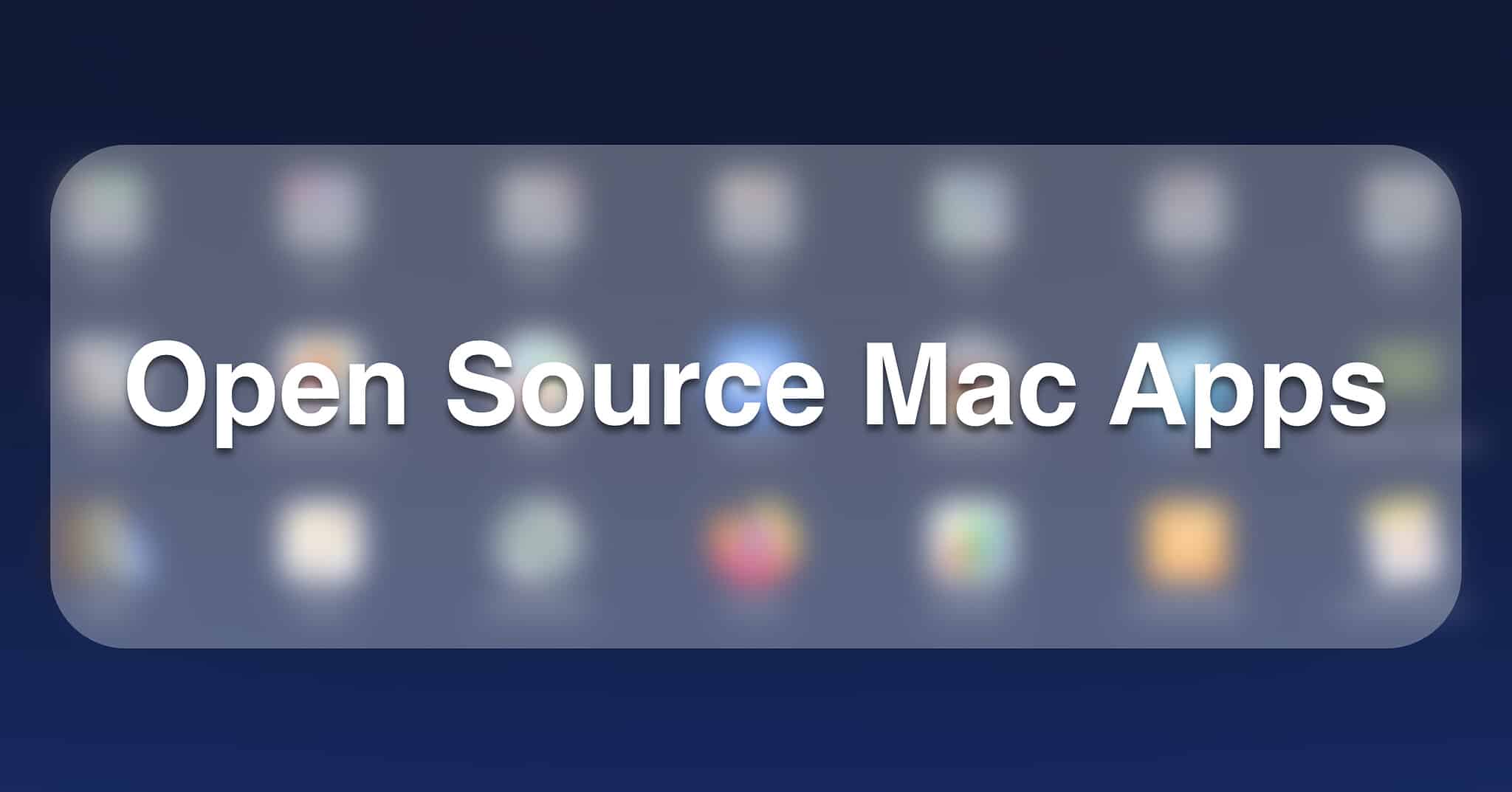 open source mac applications