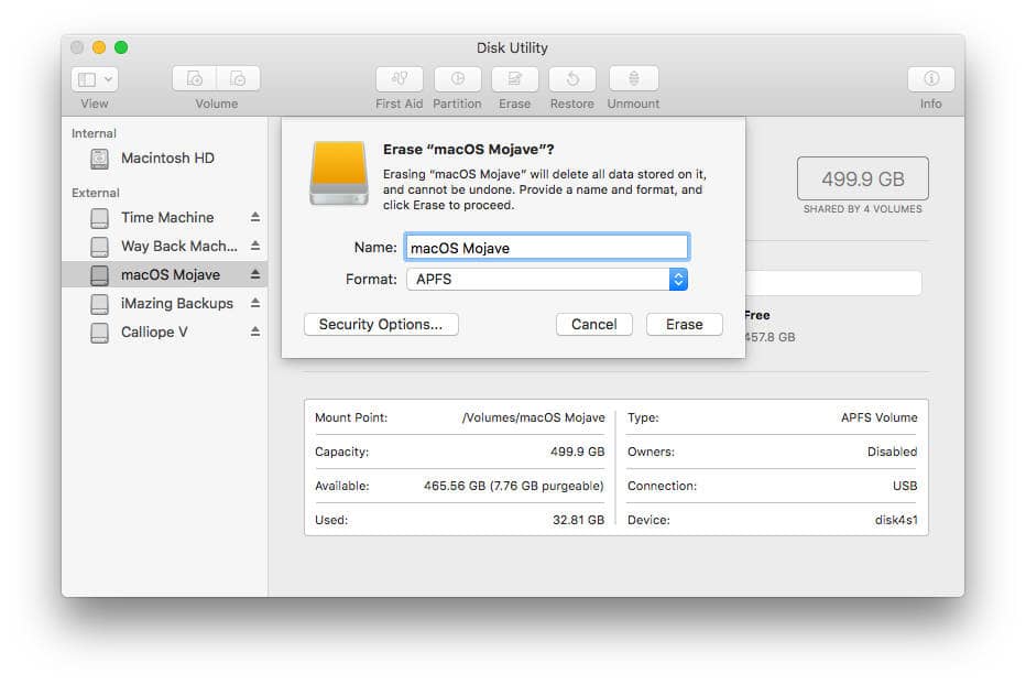 format external drive for imac in mac os sierra