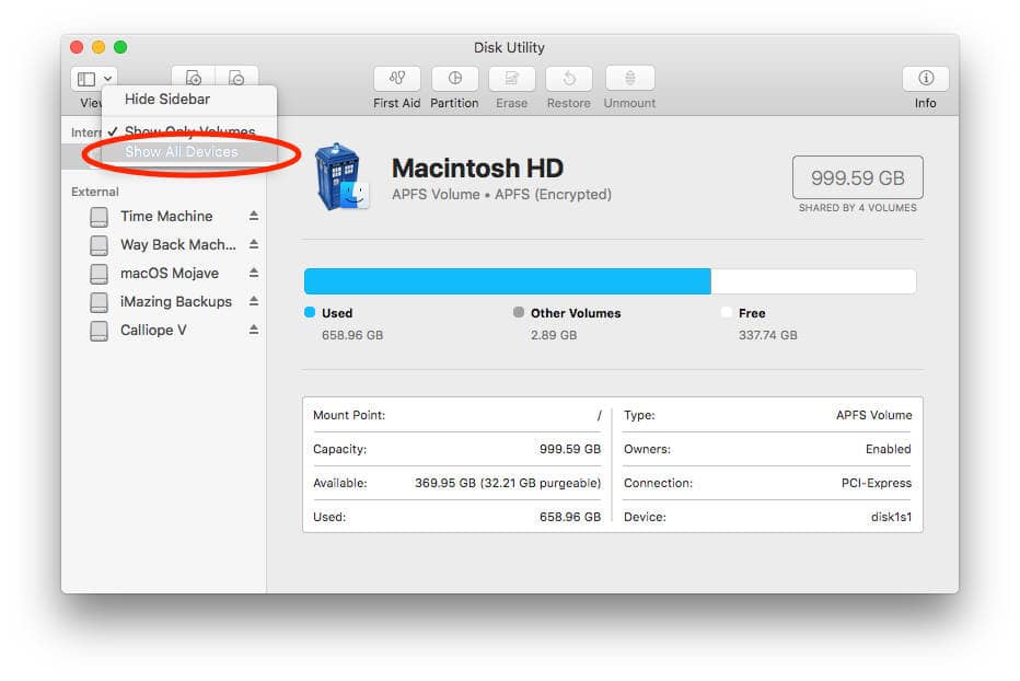 disk utility mac partition