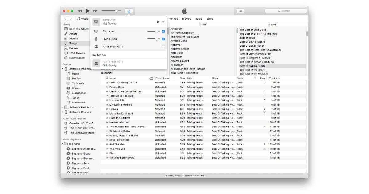 os x music player airplay not itunes