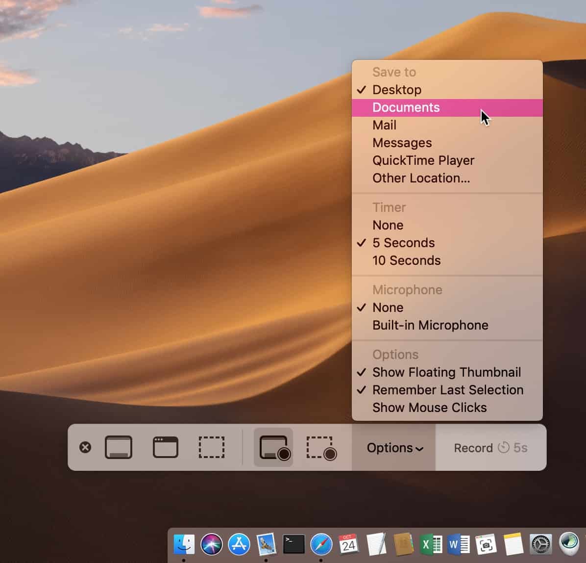 mac os screenshot location change