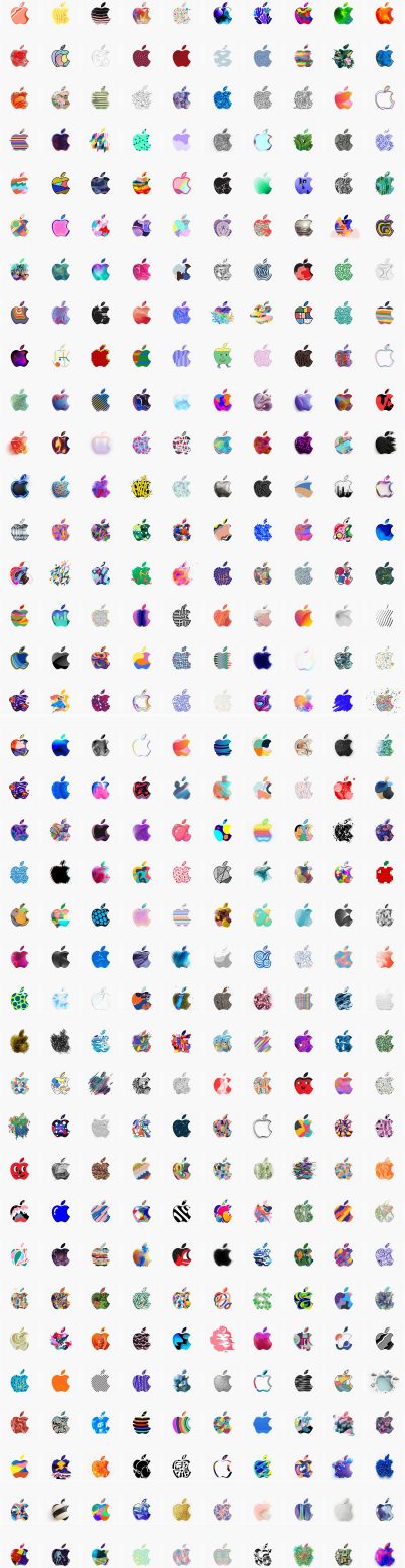 All 370 Apple Logos from the 'There's More in the Making' Media Event