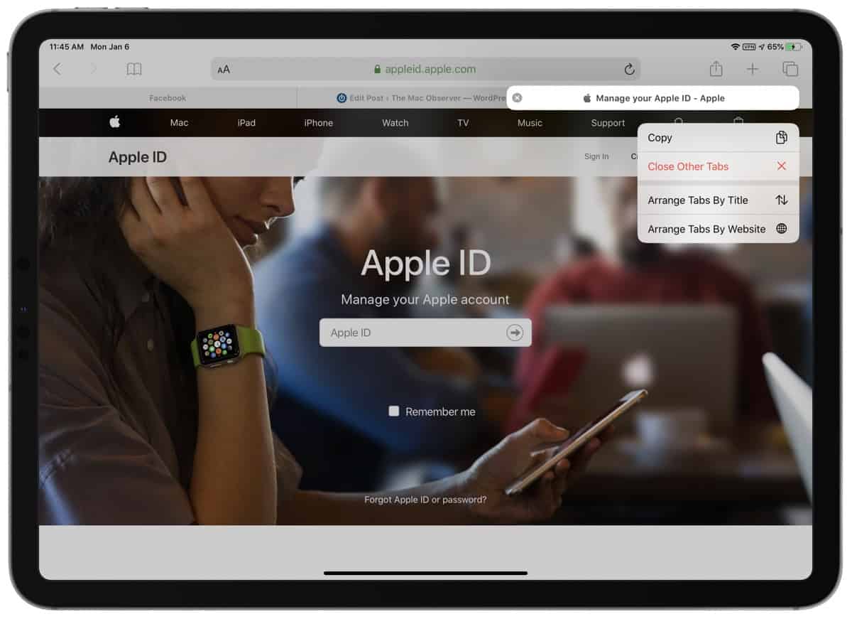 how to bookmark a website on apple tablet