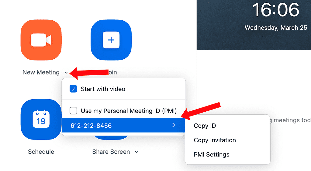 how to save zoom meeting id and password