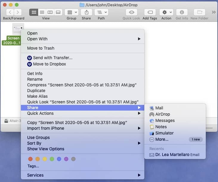 where can i find airdrop on mac