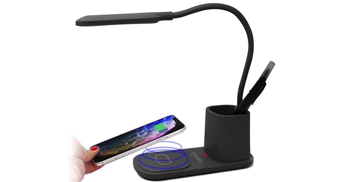 Aduro U-Light Desktop Lamp Organizer with Wireless Charging Stand: $19.99