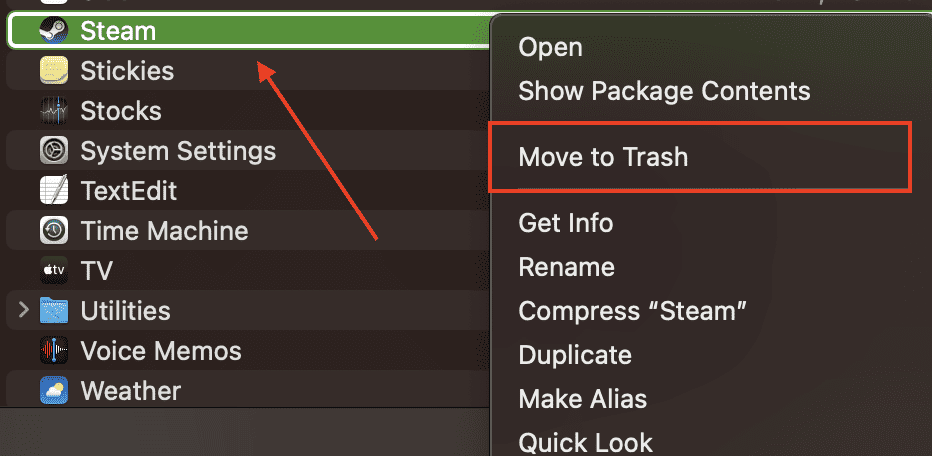 how to uninstall steam for mac