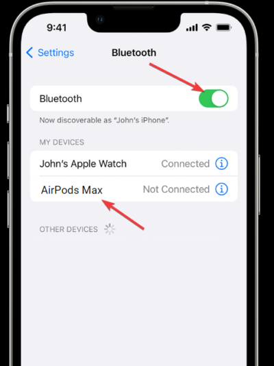 bluetooth-airpods-max-iphone how to put airpods max in pairing mode