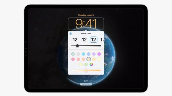 how to make clock full screen on ipad