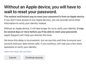 resetting apple id password without trusted phone number