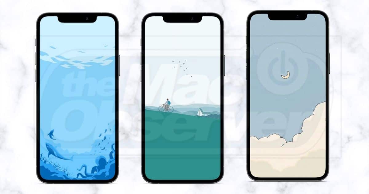 40 Blue Wallpaper Designs for Phone : Minimalist Heart Blue