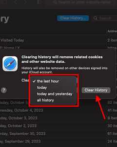 how to view iphone safari history on mac