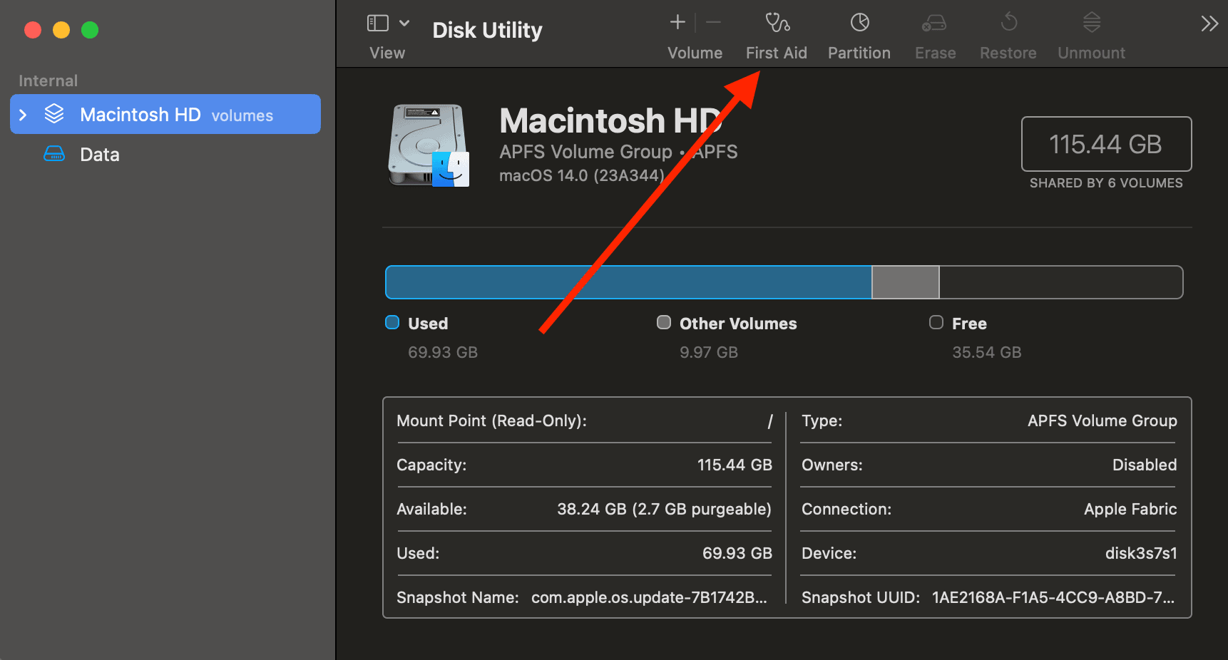Check Hard Drive Health of a Mac with Disk Utility
