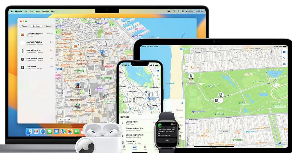iCloud Find My App on Apple Devices