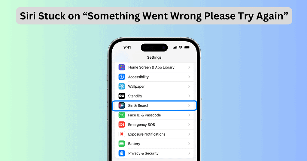 Fix Siri Stuck on 'Something Went Wrong Please Try Again' The Mac