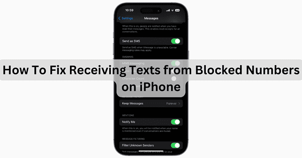 can you see texts sent from a blocked number iphone