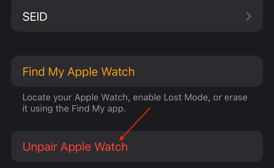 Apple Watch Acting Crazy Select Unpair Apple Watch