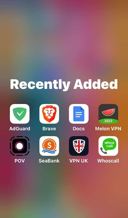 Apps that were Recently Downloaded on iPhone
