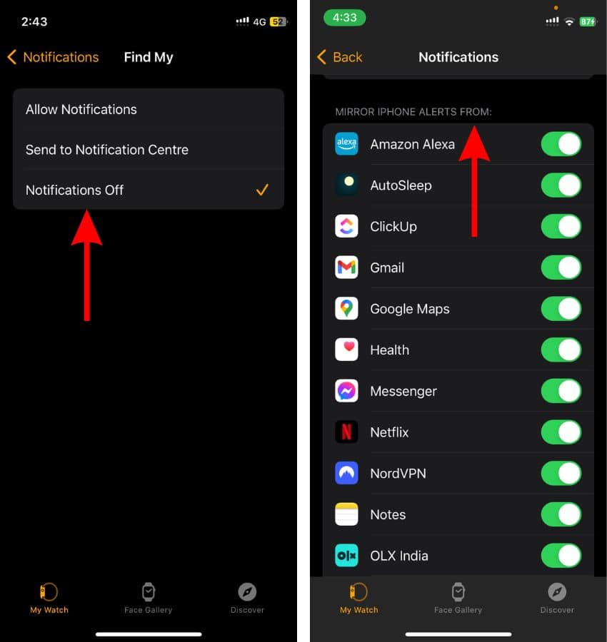 Disable App Notifications on the Apple Watch