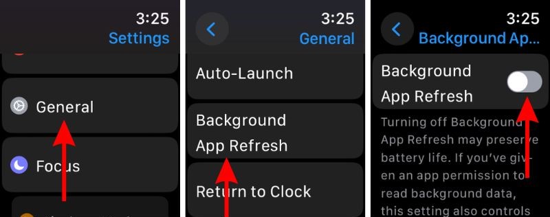 Disable Background App Refresh To Fix Apple Watch Ultra Battery Drain  