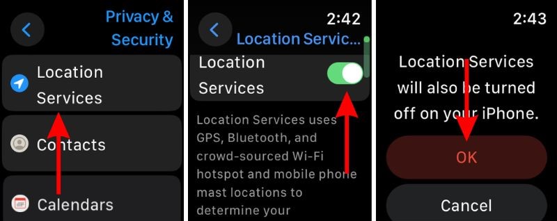 Disable Location Services To Fix Apple Watch Ultra Battery Drain  