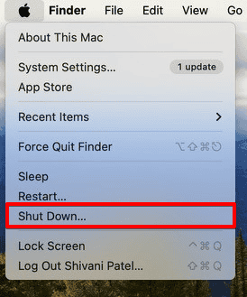 Shut Down your Mac