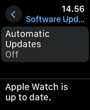 Select Automatic Updates on Apple Watch