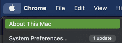 Select System Preferences on a Mac