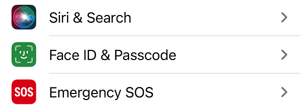 Select Face ID & Passcode on iPhone