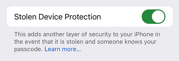 Turn Off Stolen Device Protection on iPhone