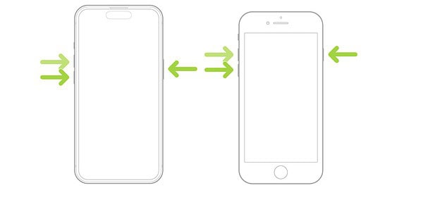 Click the different iphone buttons to reset your device