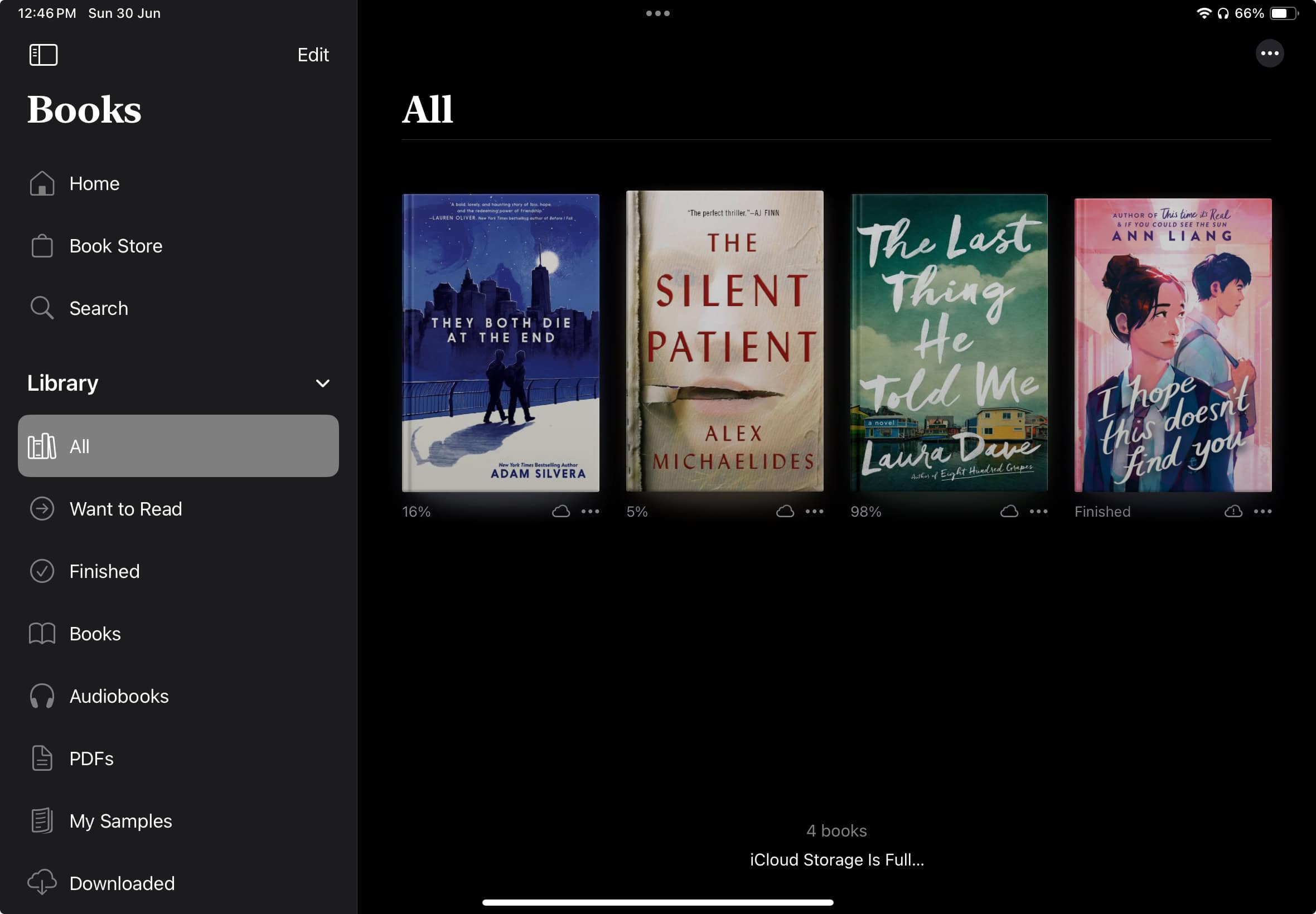 Apple Books on an iPad