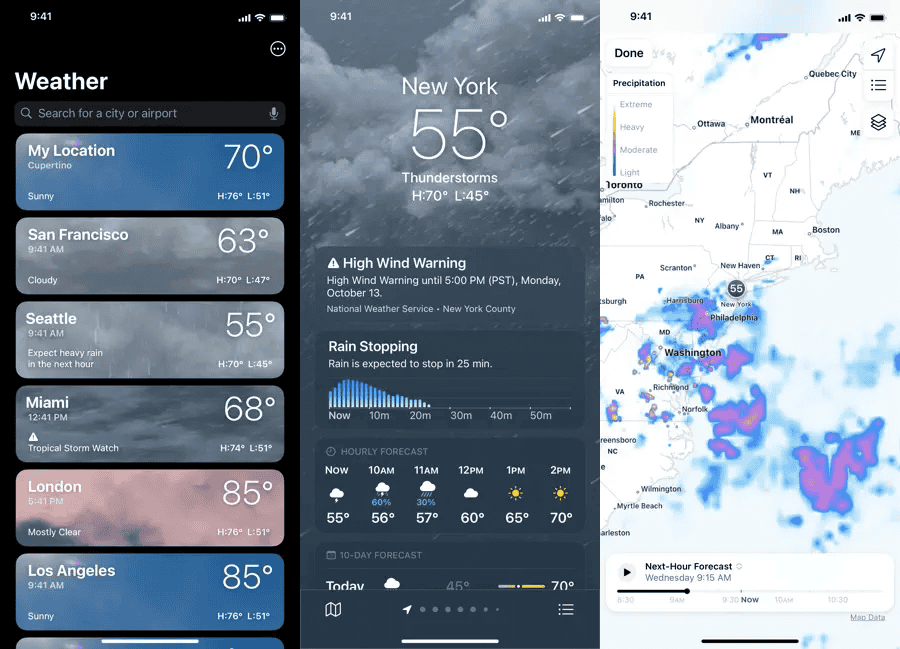 Apple Weather Screenshot