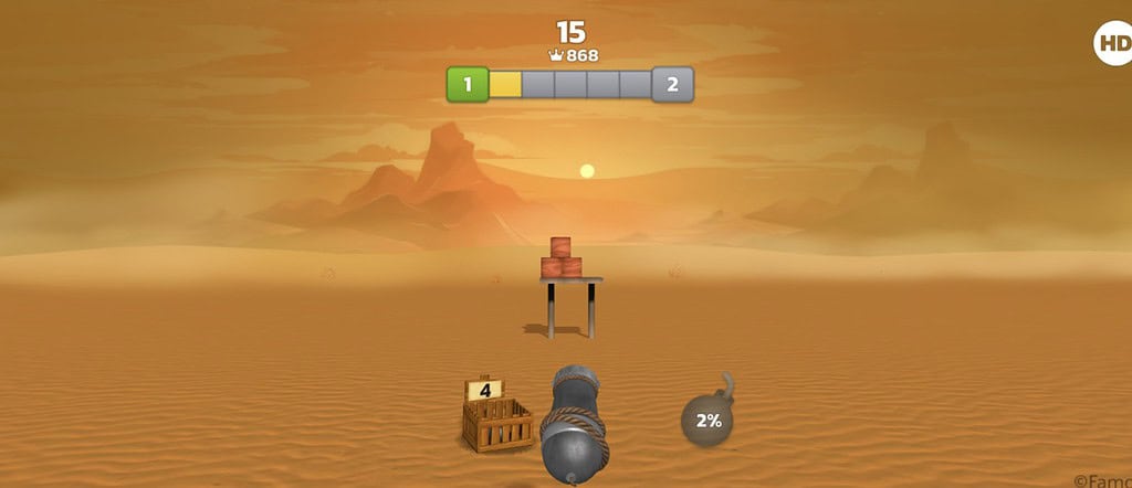 Playing Canonball Game 3D