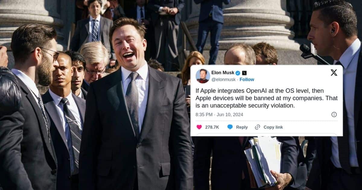 Elon Musk Mulls Banning Apple Devices from Tesla, xAI, X, SpaceX over OpenAI Partnership