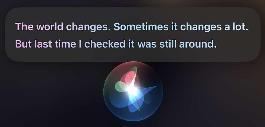 Asking Siri when the world will end