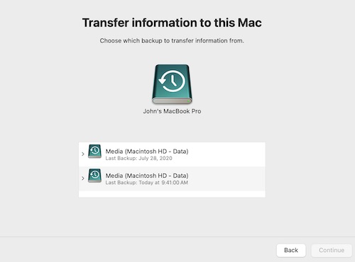 Mac Choose Time Machine Backup