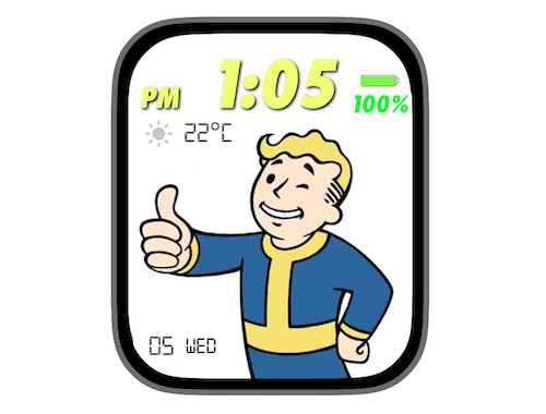 The Pip Boy White Apple Watch Face